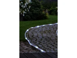 Jardinion Solarlichterkette LED 7m Gartenlichterkette Transparent