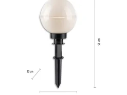 Just Light. Außen-Dekoleuchten Hemis Weiß Ø 20 cm