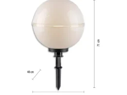 Just Light. Außen-Dekoleuchten Hemis Weiß Ø 40 cm