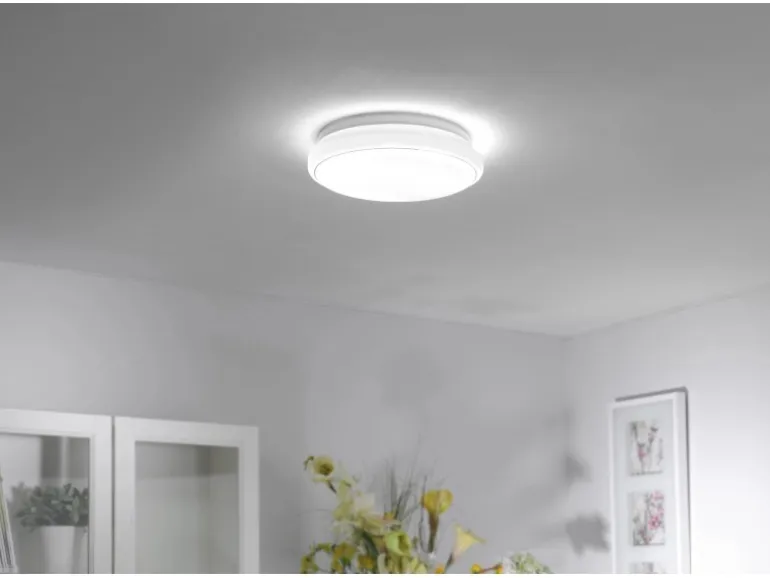 Just Light. LED-Deckenleuchte Jupiter Weiß Ø 35 cm