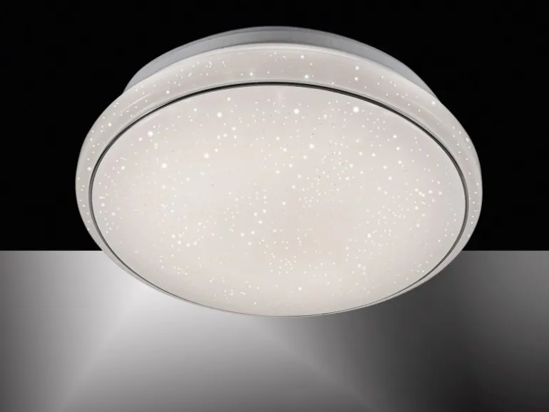 Just Light. LED-Deckenleuchte Jupiter Weiß Ø 35 cm