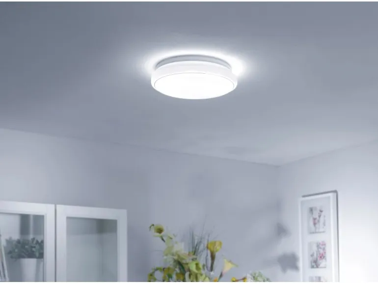 Just Light. LED-Deckenleuchte Jupiter Weiß Ø 35 cm