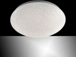 Just Light. LED-Deckenleuchte Skyler Weiß Ø 25 cm