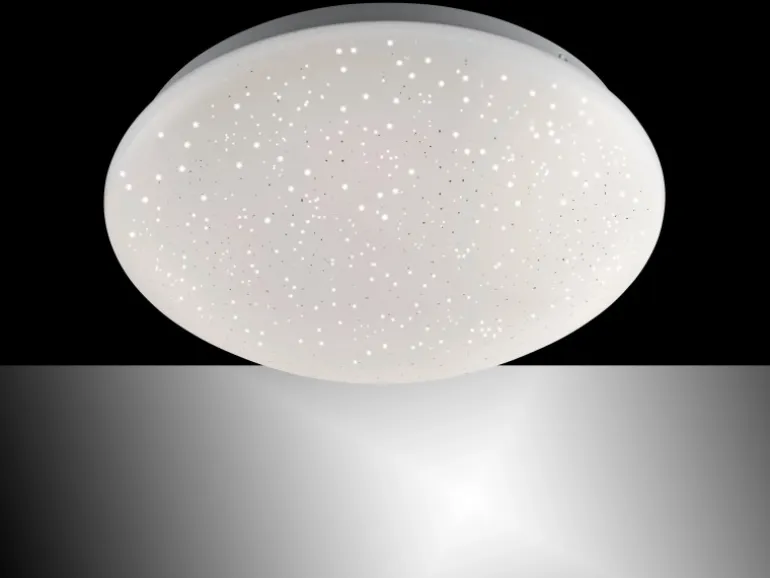 Just Light. LED-Deckenleuchte Skyler Weiß Ø 25 cm