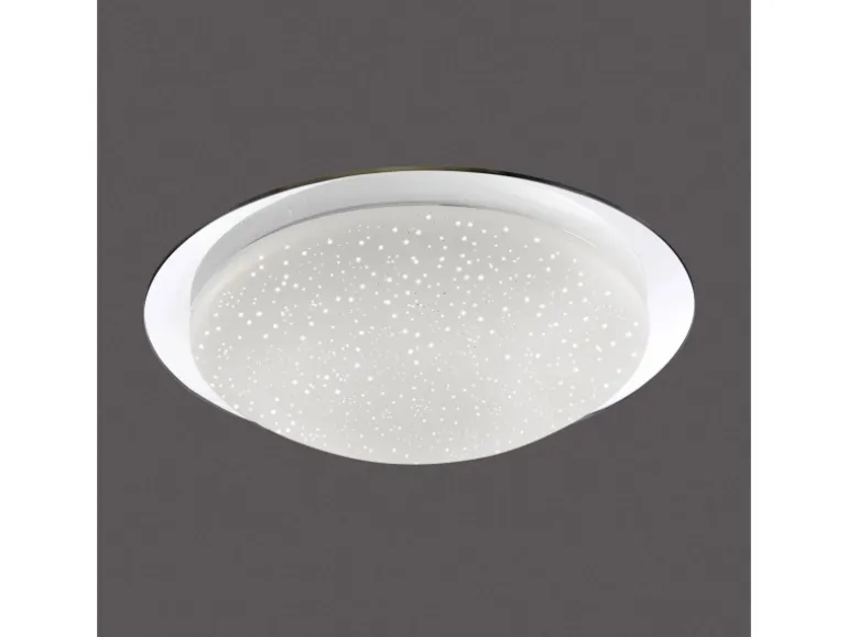 Just Light. LED-Deckenleuchte Skyler Chrom Ø 38 cm