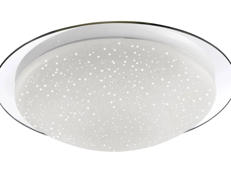 Just Light. LED-Deckenleuchte Skyler Chrom Ø 38 cm