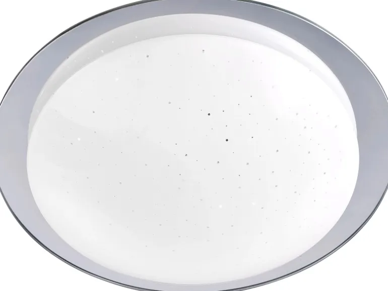 Just Light. LED-Deckenleuchte Skyler Chrom Ø 38 cm