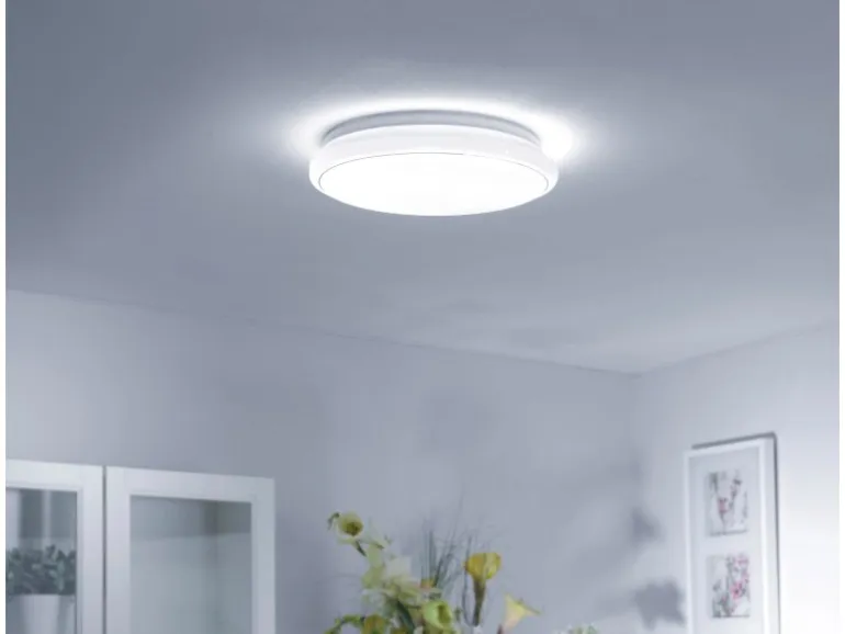 Just Light. LED-Deckenleuchte Jupiter Weiß Ø 44 cm