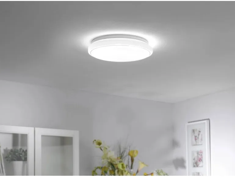 Just Light. LED-Deckenleuchte Jupiter Weiß Ø 44 cm