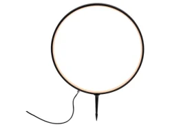 Just Light. LED-Erdspießleuchte Zirkulu Schwarz 66 cm x Ø 50 cm