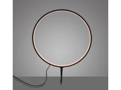 Just Light. LED-Erdspießleuchte Zirkulu Schwarz 66 cm x Ø 50 cm