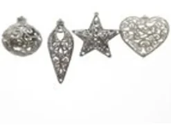 Kaemingk Baumhaenger Baumschmuck Christbaumschmuck Silber Weihnachtskugeln Stueck