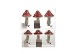 Kaemingk Baumschmuck Pilz Pilzkappe 3er Set Glaspilz Mit Clip
