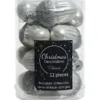Kaemingk Christbaumschmuck Eichel Glas  3 cm  4 cm 12 Stueck Silber