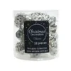 Kaemingk Christbaumschmuck Zapfen Glas  2,5 cm Laenge 6 cm 12 Stueck Silber