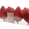 Kaemingk Christbaumschmuck Zapfen Bruchfest  7 cm H 12 cm 4 Stueck Rot
