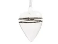 Kaemingk Glaskugel Herzfoermig Herz Glashaken Ca.7x10cm. Klar