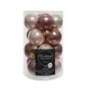 Kaemingk Weihnachtsbaumkugeln Glas  3,5 cm 16 Stueck Pink Dunkel
