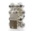 Kaemingk Weihnachtsbaumkugeln Glas  3,5 cm 16 Stueck Silber Glanz Matt Mix