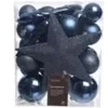 Kaemingk Weihnachtsbaumkugeln Bruchfest  8 cm 33 Stueck Blau