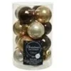 Kaemingk Weihnachtsbaumkugeln Glas  3,5 cm 16 Stueck Farbenansicht Hell Braun Mix
