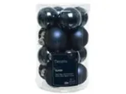Kaemingk Weihnachtsbaumkugeln Glas  3,5 cm 16 Stueck Nachtblau