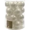 Kaemingk Weihnachtsbaumkugeln Glas  6 cm 20 Stueck Weiss Emaille
