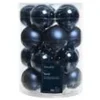 Kaemingk Weihnachtsbaumkugeln Glas  6 cm 20 Stueck Blau Glanz Matt