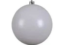 Kaemingk Weihnachtsbaumkugeln Bruchfest  20 cm 1 Stueck Winterweiss Glanz