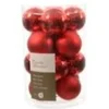 Kaemingk Weihnachtsbaumkugeln Glas  3,5 cm 16 Stueck Rot