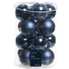 Kaemingk Weihnachtsbaumkugeln Glas  8 cm 16 Stueck Nachtblau Emaille Matt