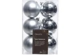 Kaemingk Weihnachtsbaumkugeln Bruchfest  6 cm 12 Stueck Silber