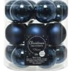 Kaemingk Weihnachtsbaumkugeln Glas  4 cm Nachtblau 18 Stueck