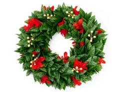 KARAT Weihnachtskranz Photinia Dekorativer Kranz für Weihnachten Durchmesser 45 cm