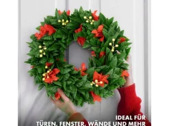 KARAT Weihnachtskranz Photinia Dekorativer Kranz für Weihnachten Durchmesser 45 cm