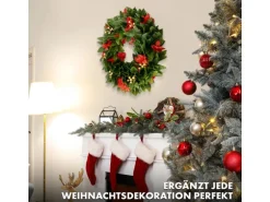 KARAT Weihnachtskranz Photinia Dekorativer Kranz für Weihnachten Durchmesser 45 cm