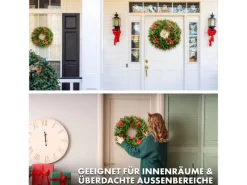 KARAT Weihnachtskranz Photinia Dekorativer Kranz für Weihnachten Durchmesser 45 cm