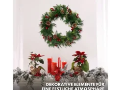 KARAT Weihnachtskranz Pinecone Dekorativer Kranz für Weihnachten Durchmesser 42 cm