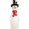 Keramik-Schneemann mit rotem Schal
