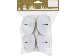 Kerzenhalter Metall Ø 7,5 cm Weiß 4 Stück