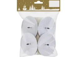 Kerzenhalter Metall Ø 8 cm Weiß 4 Stück