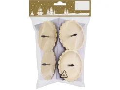 Kerzenhalter mit Tropfteller Metall Gold 4er Set Ø 7 cm