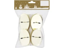 Kerzenhalter Tropfteller Metall Gold 4er Set Ø 7,5 cm