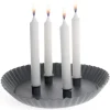 Kerzenteller Rund mit 4 Halterungen Grau Ø 30 cm x 4 cm