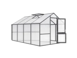 KGT Gewächshaus Anthrazit-Grau 12,74 m²