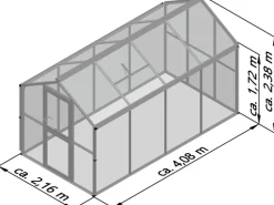 KGT Gewächshaus Galant IV Tannengrün 8,8 m²