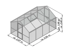 KGT Gewächshaus Tannengrün 12,74 m²