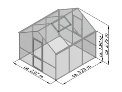 KGT Gewächshaus Tannengrün 9,59 m²