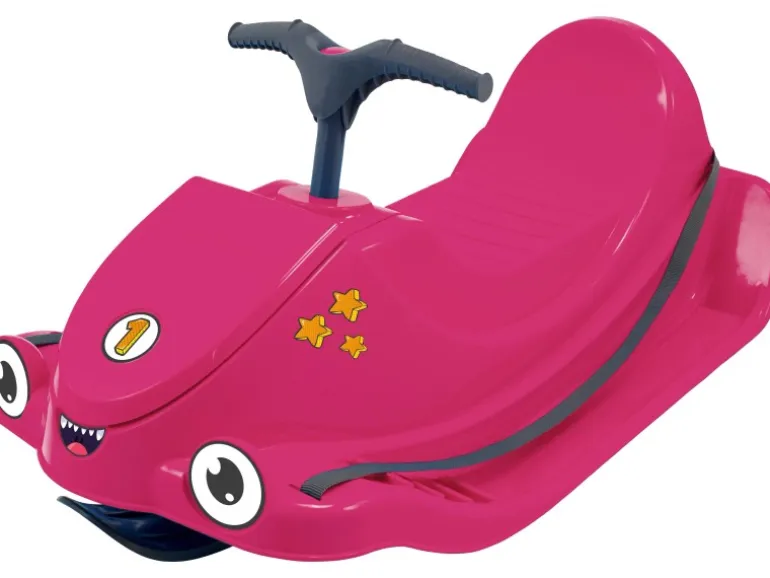 KHW Schlitten Snow Quad mit Lenker und Stickerbogen Pink
