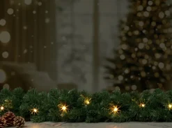 Künstliche Tannengirlande Tramso 270 cm 25 LED Warm-/ Kaltweiß Indoor & Outdoor